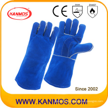 Рабочие перчатки для сварки с защитной одеждой из голубой телячьей кожи (11114)